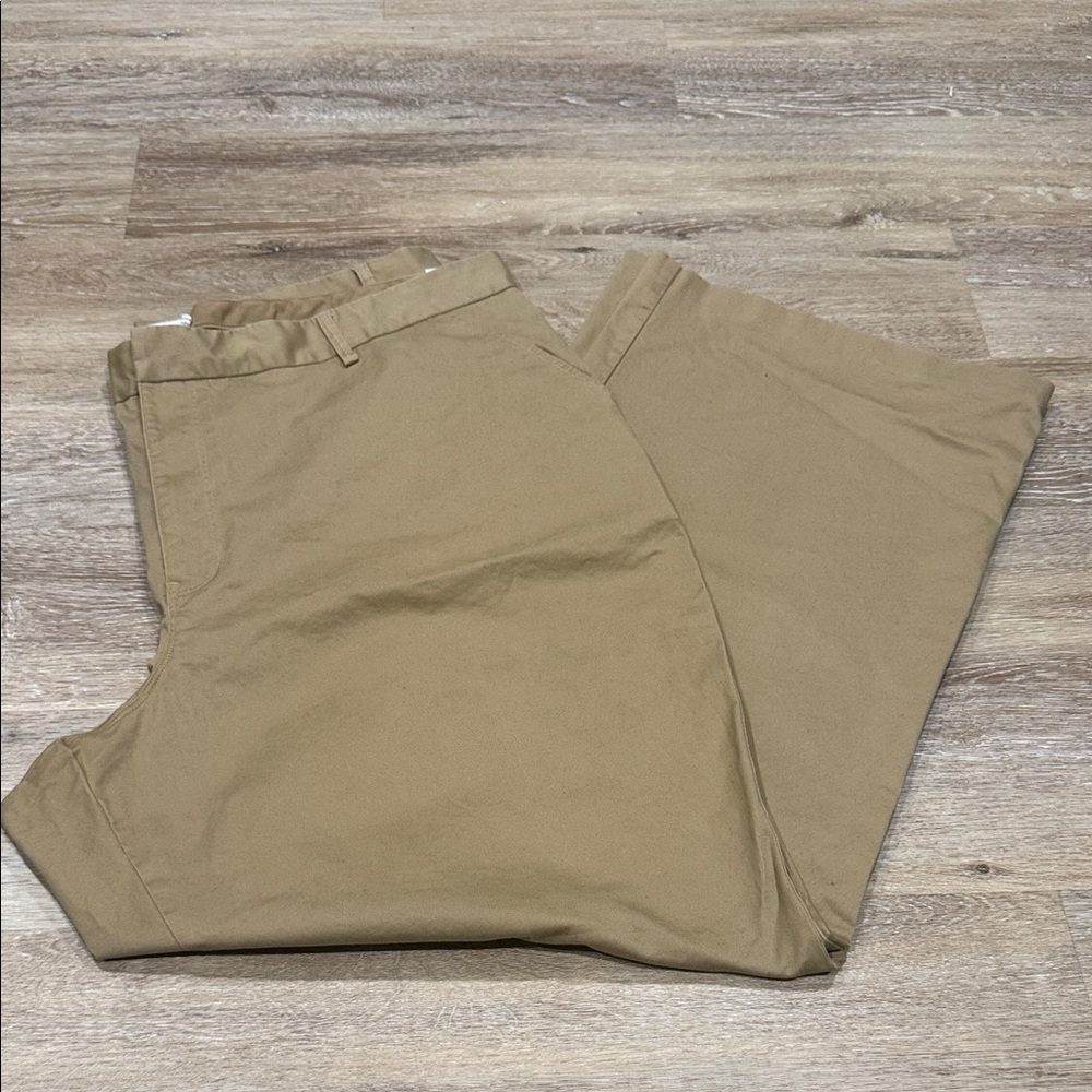 Good American Women’s Tan Chinos Flare Legs High-Rise khaki Size 20